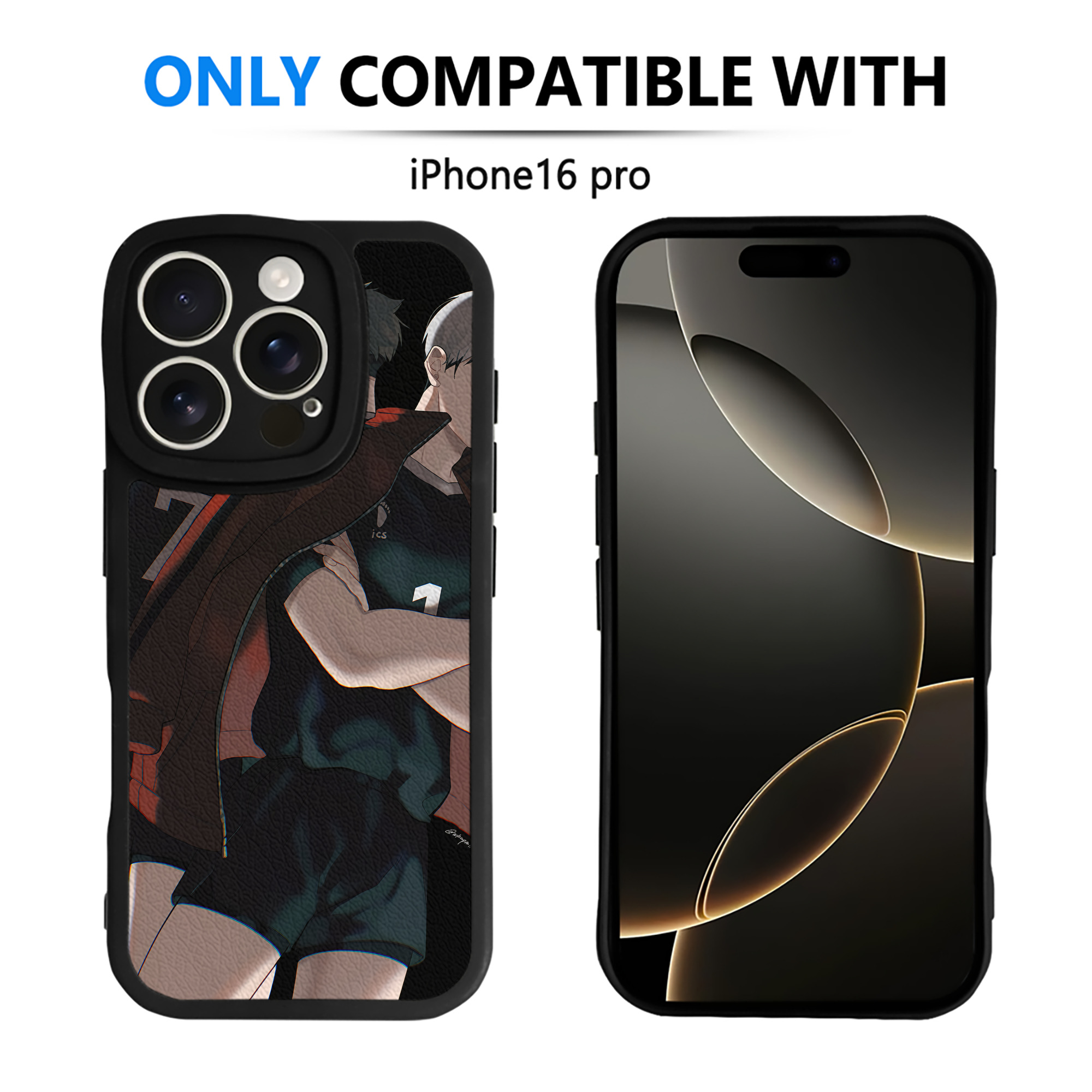（画像用） ハイキュー!! Haikyu!! 【iPhone 16シリーズ対応】シリコンスマホケース（レザー調） 材質：シリコン